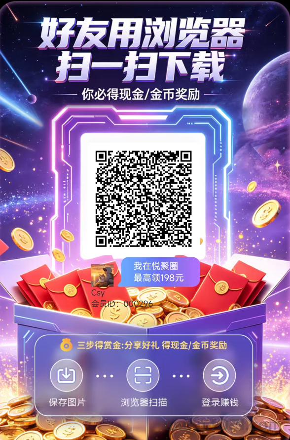 悦聚圈首码，零撸看广告，保底收益高，新出提现补贴高